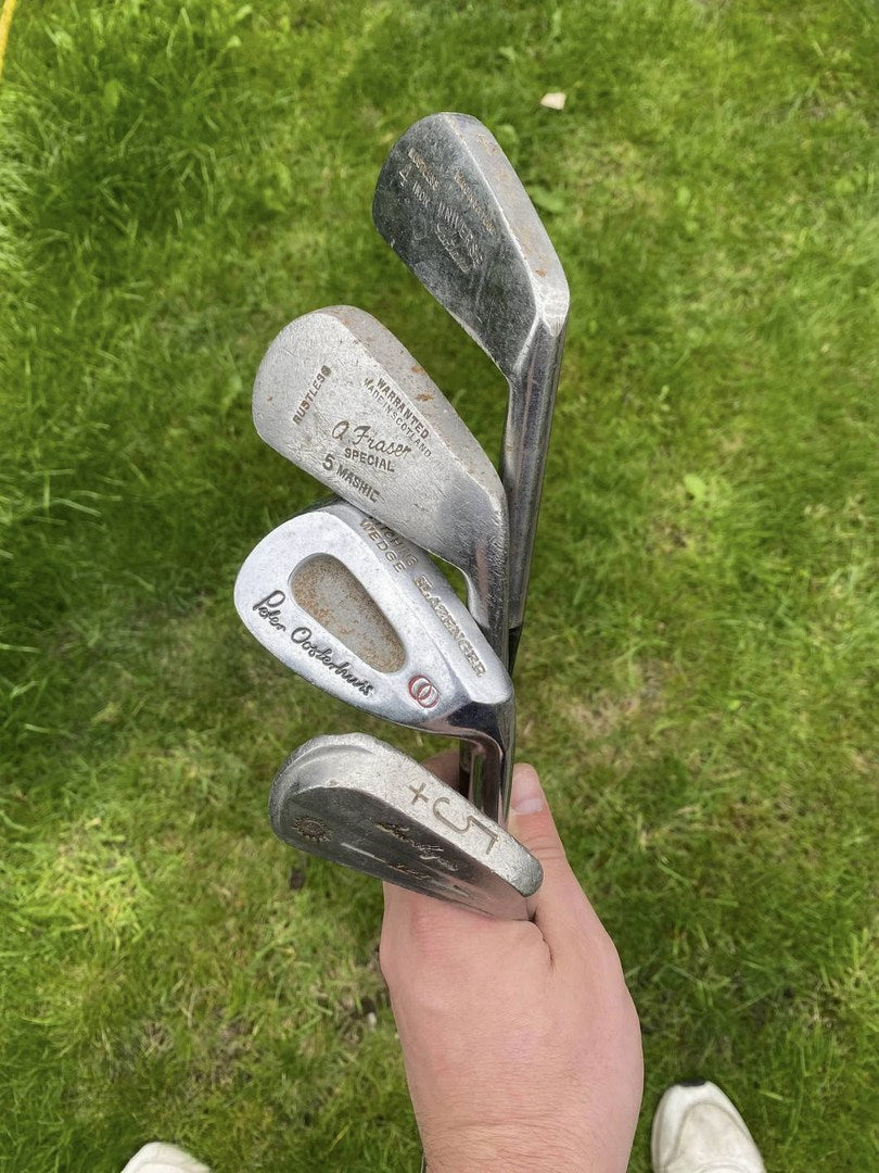 Old Golf Clubs Set with Bag